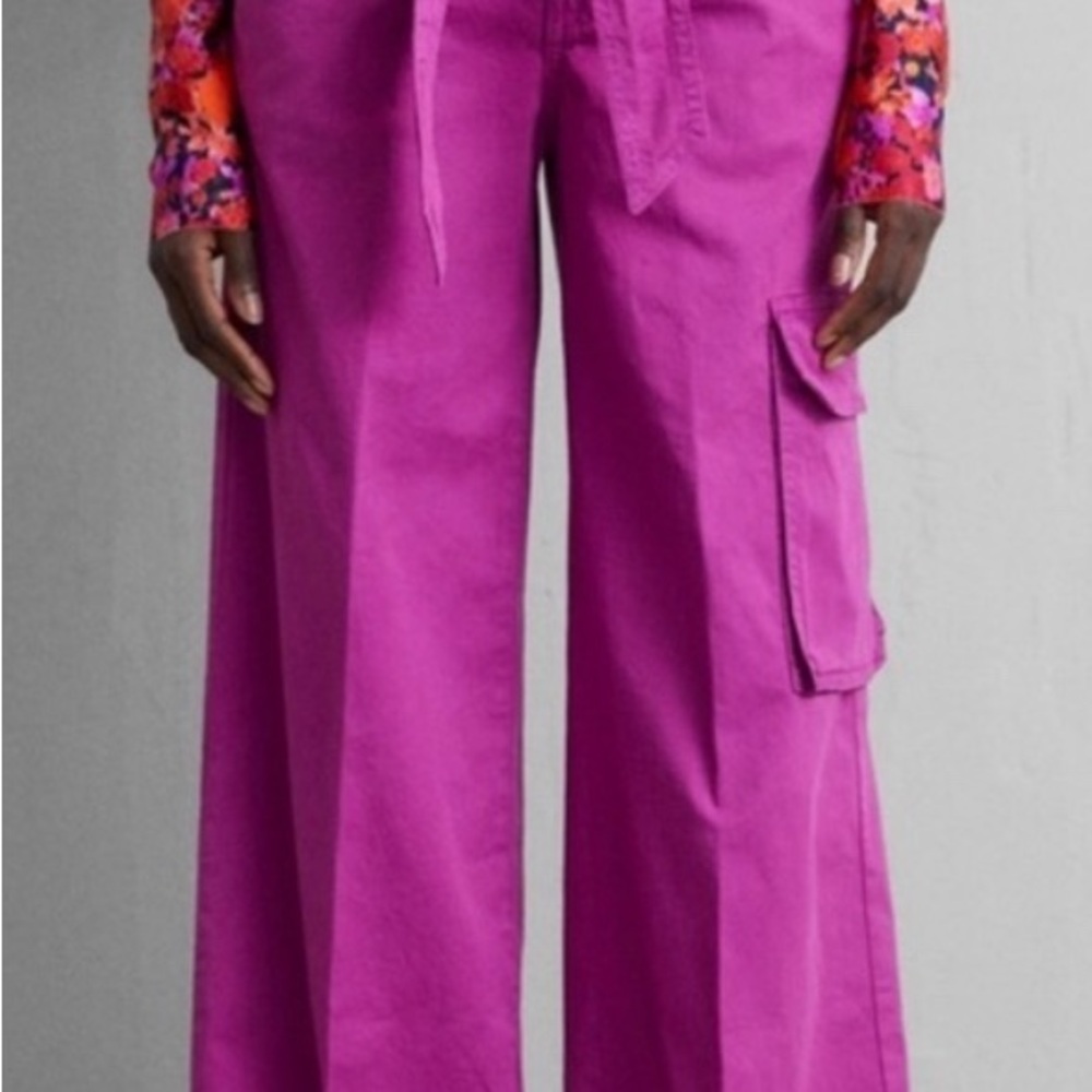 NWT Veronica Beard Fuchsia Wide Leg Pants
